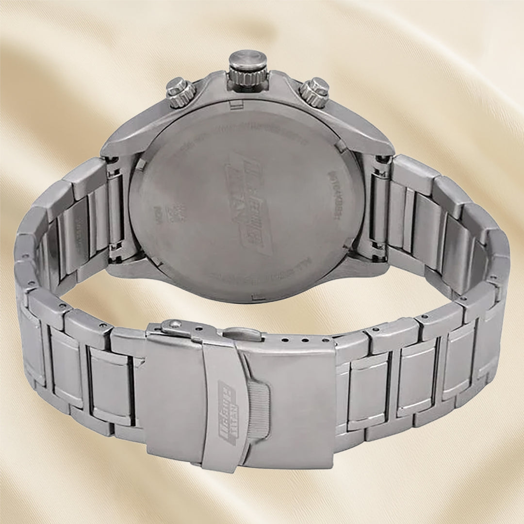 Titan Stainless Steel Multifunction Men's Watch - 90104KM01