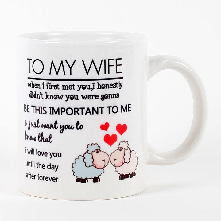 كوب أبيض بطبعة To My Wife