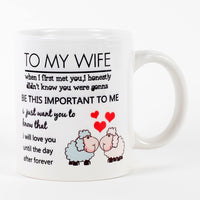 كوب أبيض بطبعة To My Wife