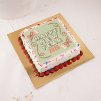 Festive New Year Celebration Combo: Flowers & Cake