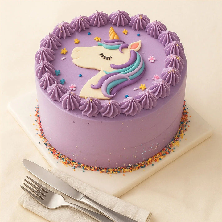 Unicorn Purple Cake For Girl