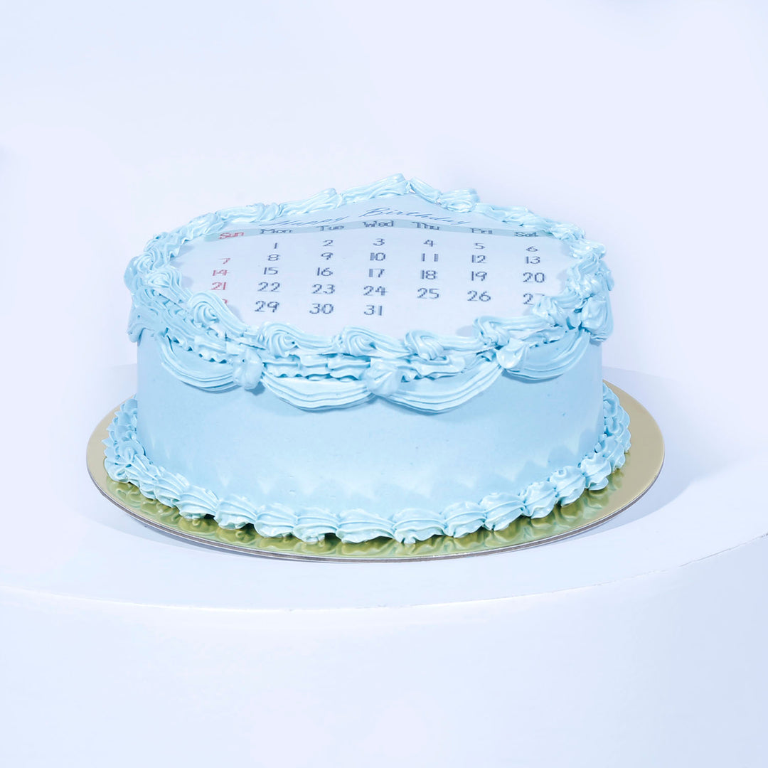 Personalized Happy Birthday Calendar Chocolate Cake