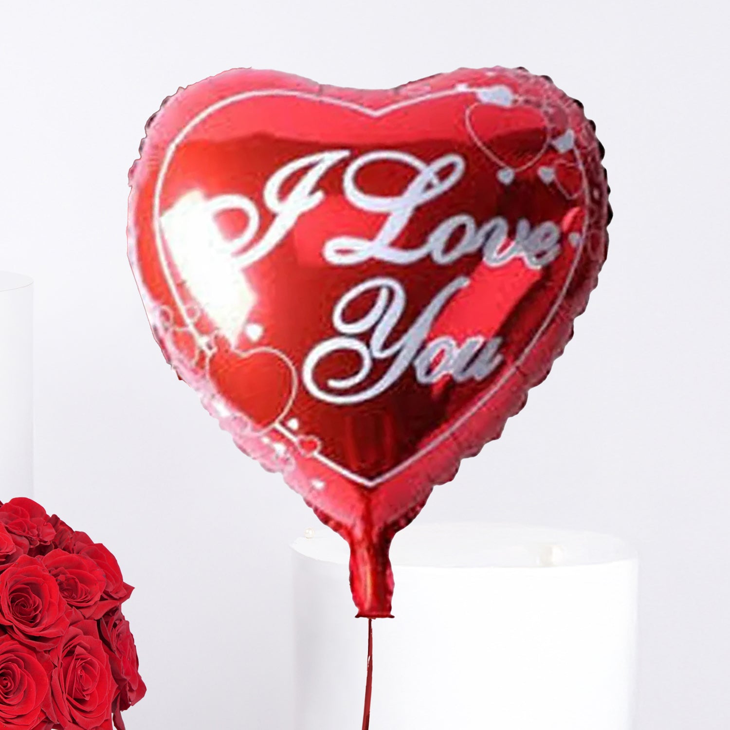 Valentine Combo | Rose Box N Heart Balloon