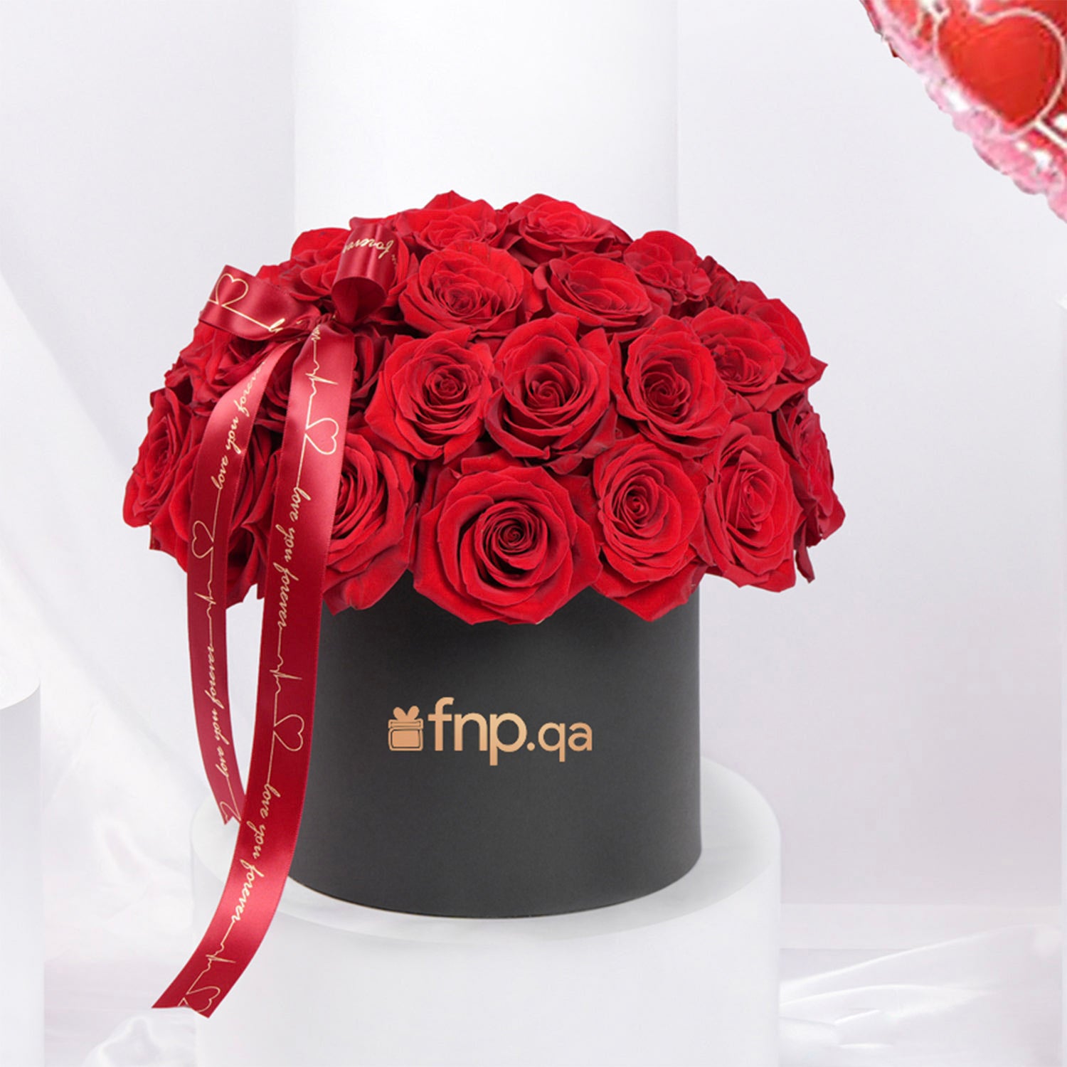 Valentine Combo | Rose Box N Heart Balloon