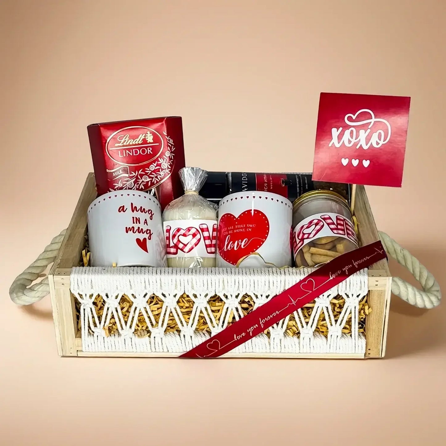 Deluxe Valentine’s Day Gift Hamper Tray with Chocolates, Mugs & More