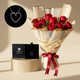 Elegant Valentine Love Gift Set: Roses & Heart Necklace