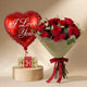 Ultimate Valentine Romance Combo: Roses, Balloon & Chocolates