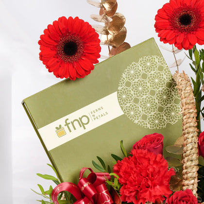 Valentines Day Flowers And Chocolate Box