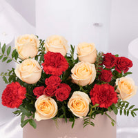 Luxurious Valentine's Day Sweet Roses Arrangement in Elegant Oval Box