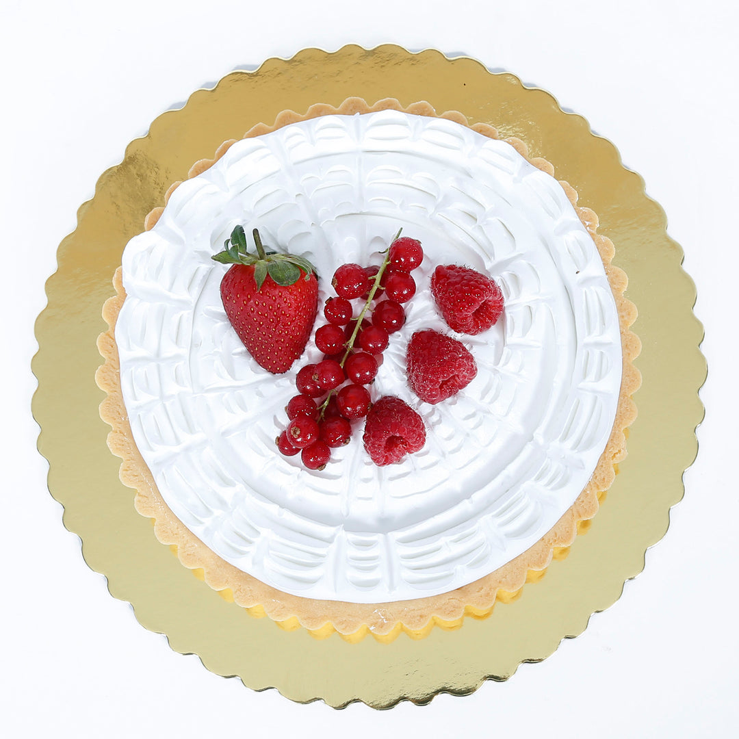 Vanilla Delight Tart Cake with Fresh Berries