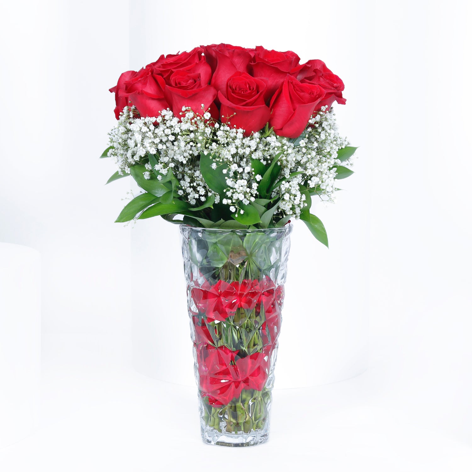 Vase of Red Roses