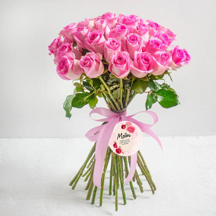 Velvet Pink Roses Bouquet