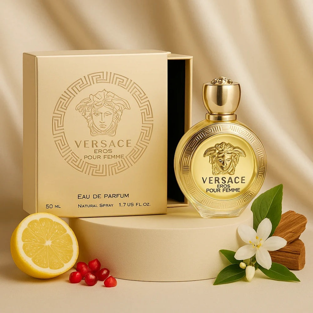 Versace Eros Pour Femme 50ml Eau de Parfum - A Captivating Floral Woody Musk Fragrance