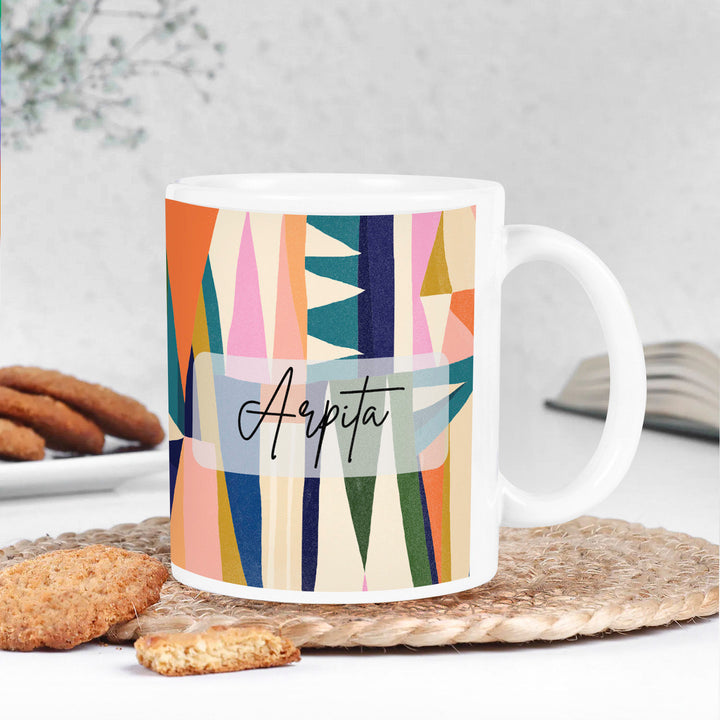 Personalized Vibrant Geometric Mug of Love - Ceramic, 325ml