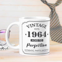 Personalized Vintage 1964 Ceramic Coffee Mug - Aged to Perfection