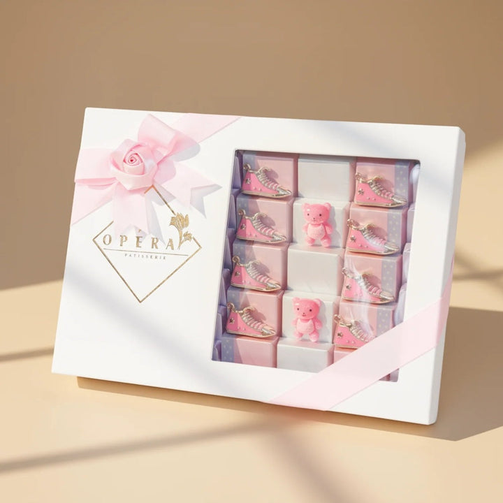 Welcome Little Girl Chocolate Box | Elegant Gift Set by Opera Patisserie
