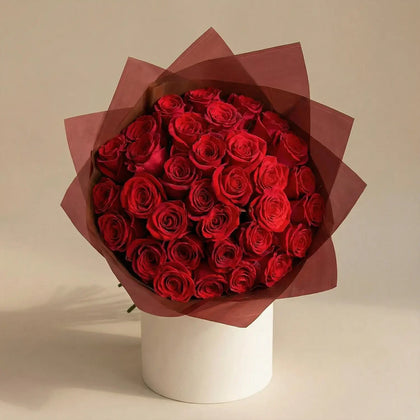 When Love Speaks: Exquisite Bouquet of 35 Red Roses