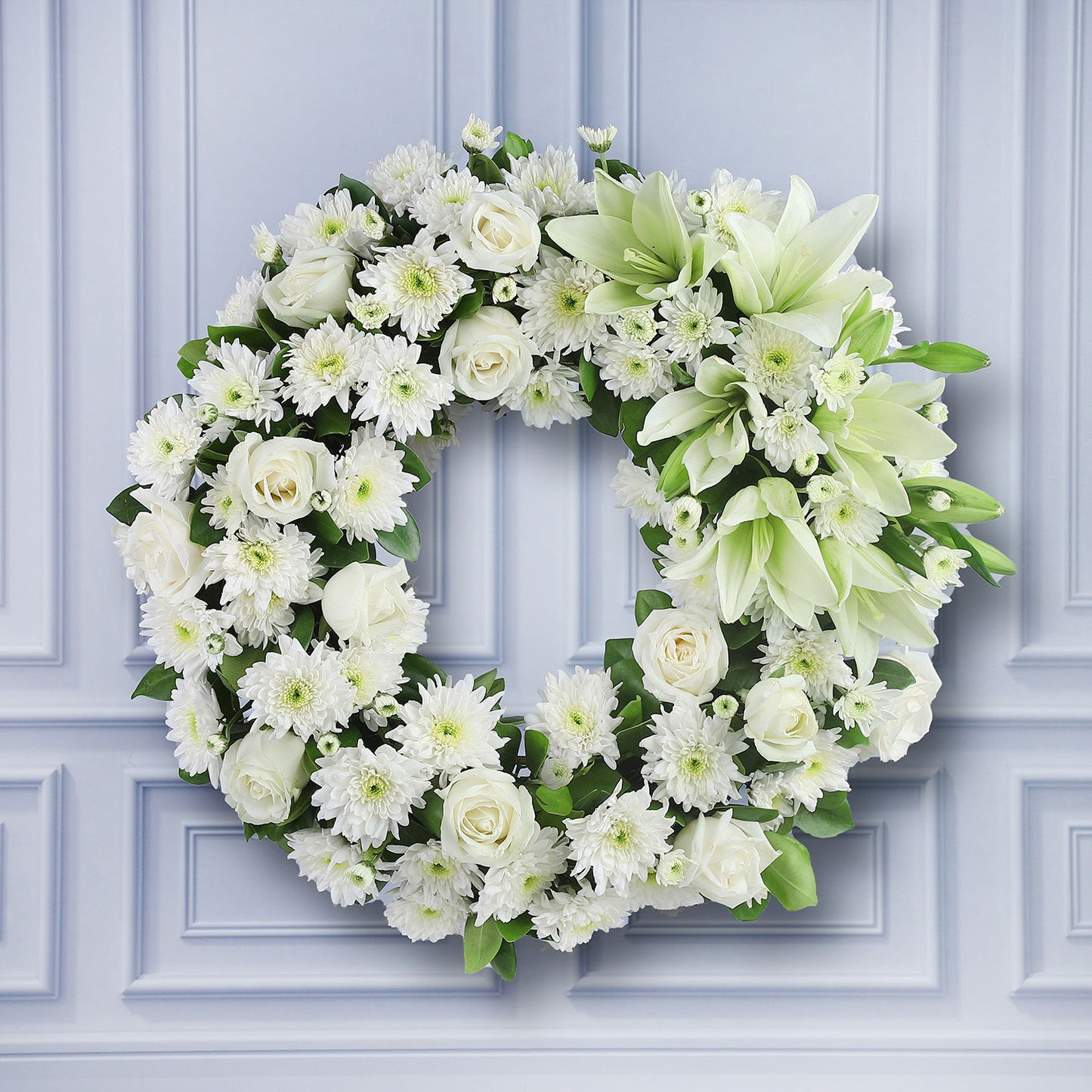 Elegant Whimsical White Symphony Floral Wreath
