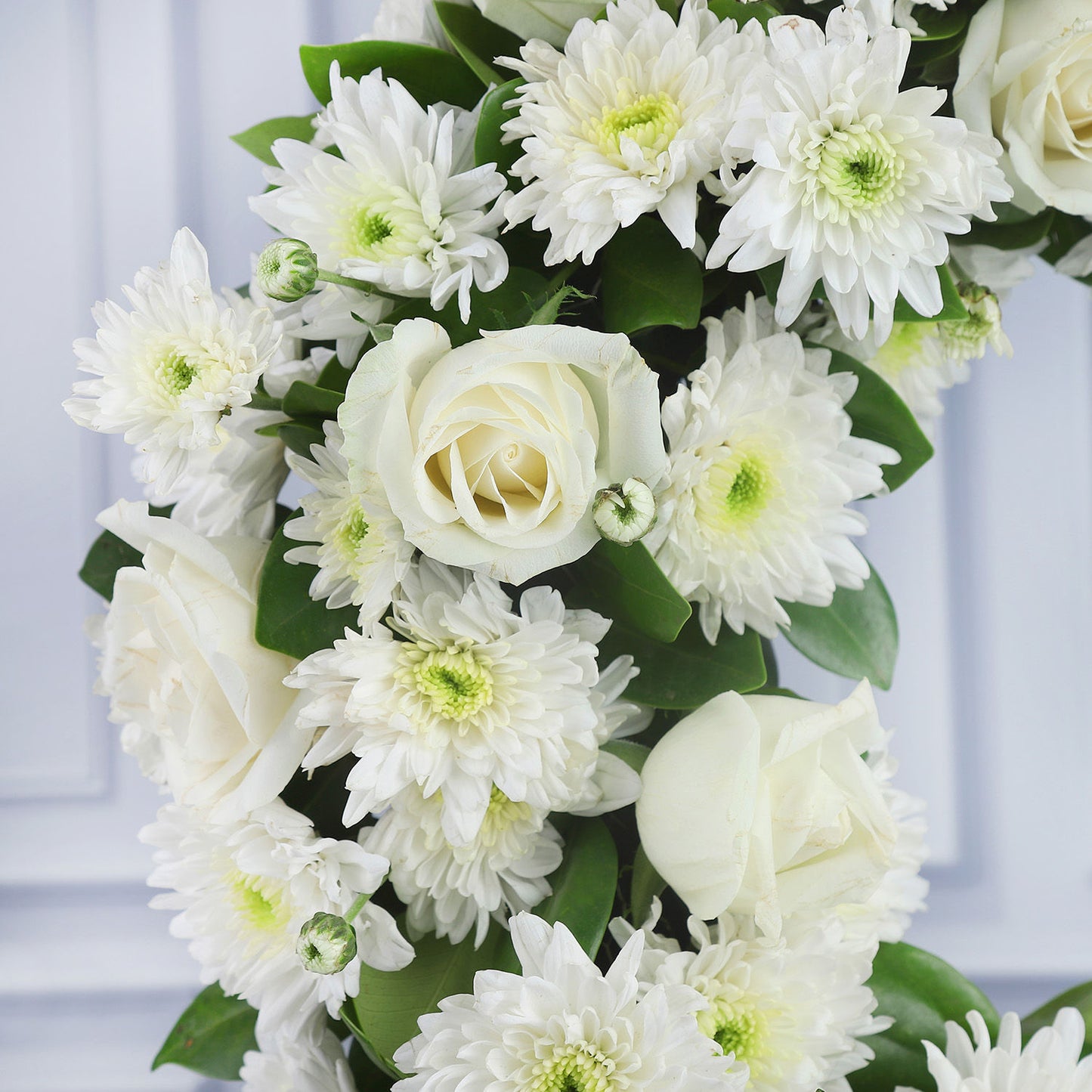 Elegant Whimsical White Symphony Floral Wreath