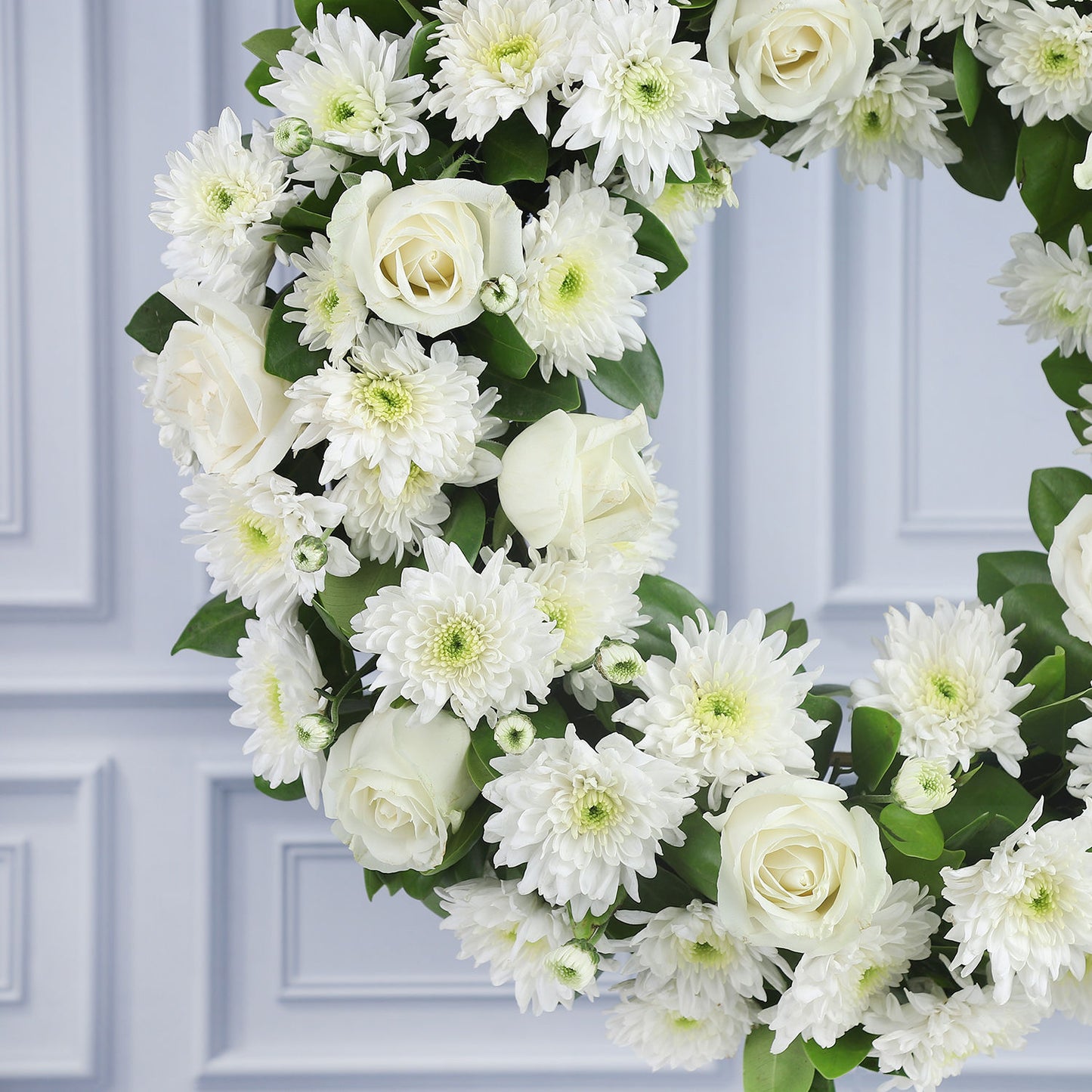 Elegant Whimsical White Symphony Floral Wreath
