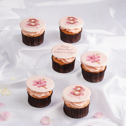 Delightful Women's Day Flower Cupcakes - Red Velvet Treats