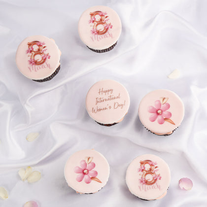 Delightful Women's Day Flower Cupcakes - Red Velvet Treats