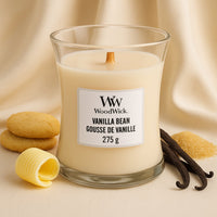 Woodwick Medium Hourglass Candle | Vanilla Bean Scented | 275g