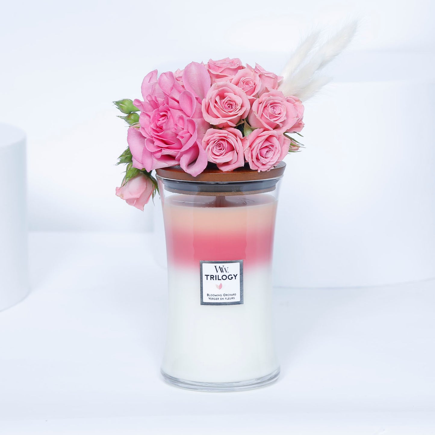 WoodWick | Trilogy  Large Candle Hourglass Blooming Orchard