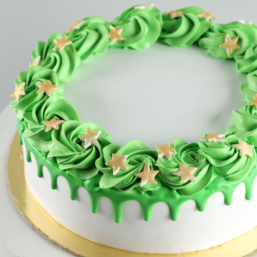 كعكة أناناس إكليل عيد الميلاد - نصف كيلو من السعادة