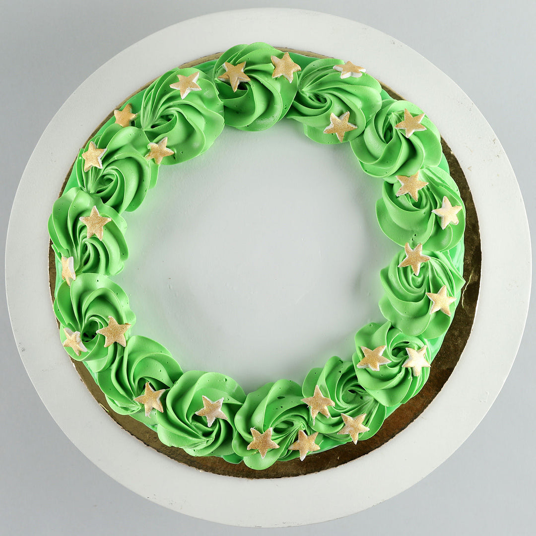 كعكة أناناس إكليل عيد الميلاد - نصف كيلو من السعادة