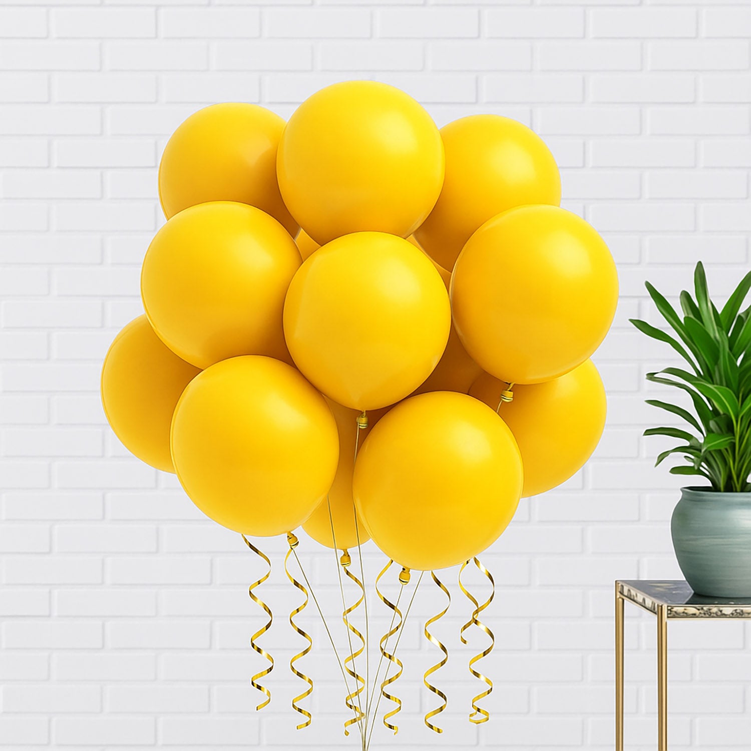 Yellow Helium Balloons