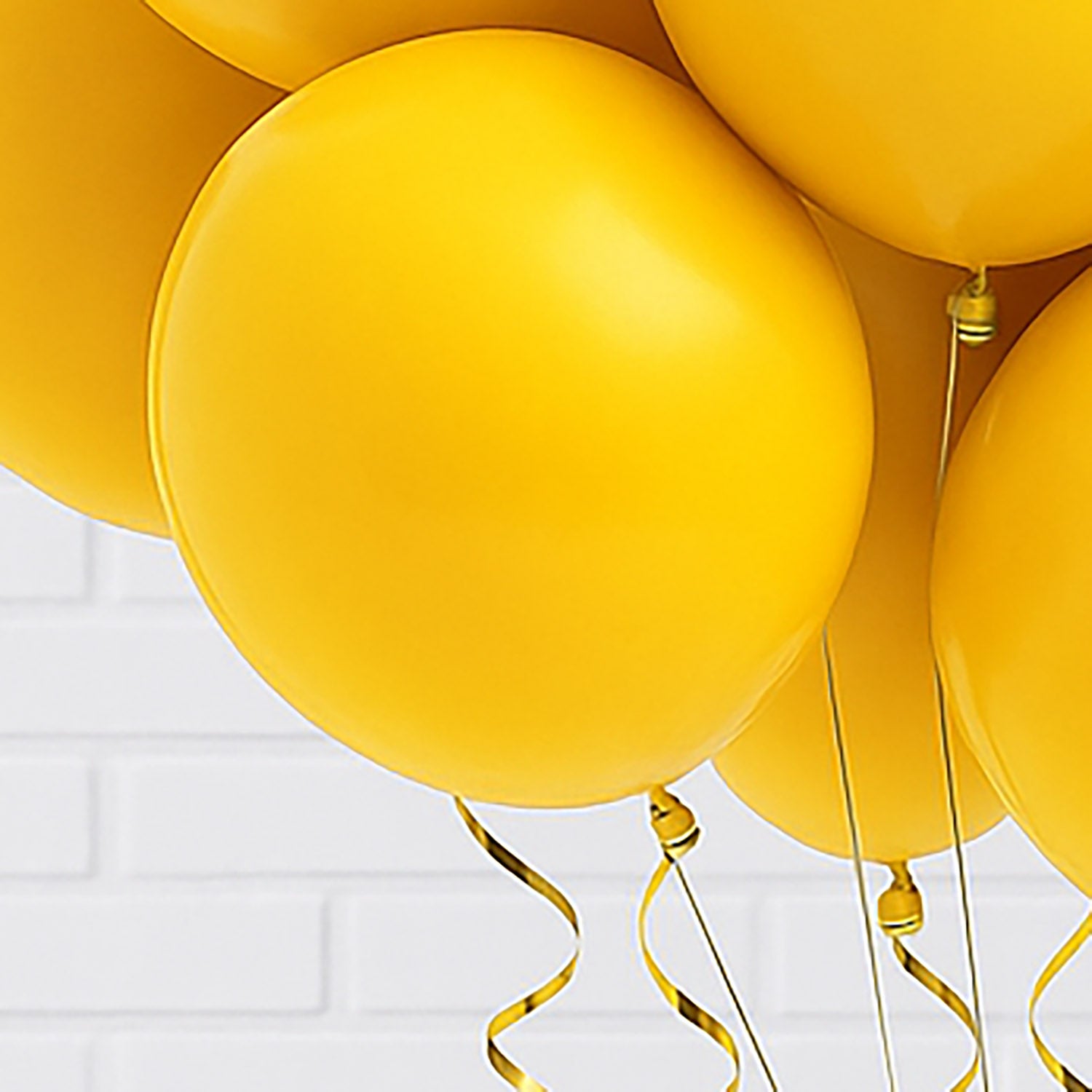 Yellow Helium Balloons