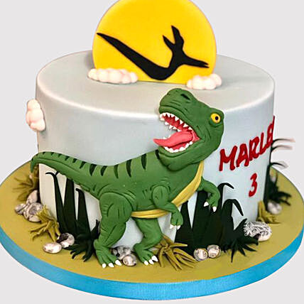 Delightful 3D Dinosaur Chocolate Cake - Perfect for Kids' Parties