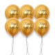 6 Pcs Happy Birthday Golden Latex Balloons