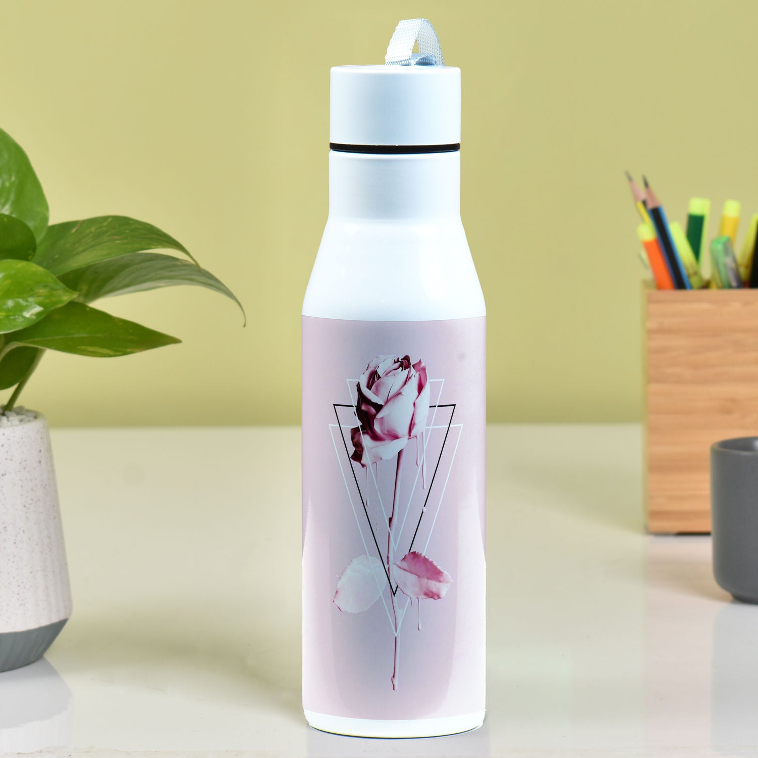 Beautiful Rose Printed Bottle