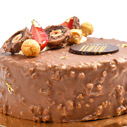 Golden Rocher Birthday Cake