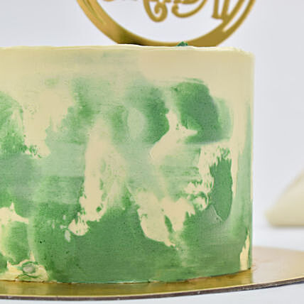 Blissful Birthday Memories Chocolate Cake with Gold Topper