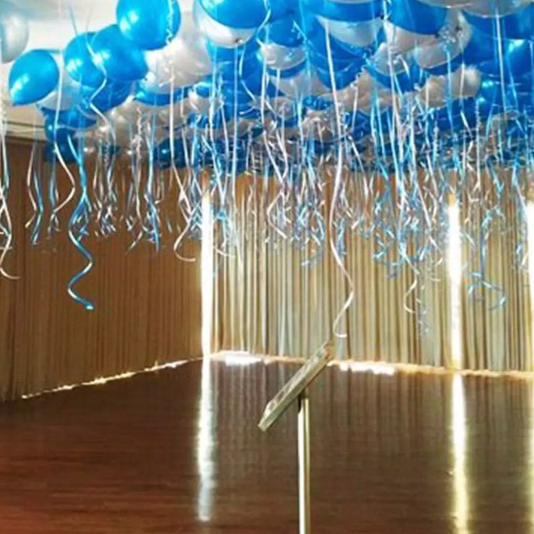 Elegant Blue and Silver Helium Balloon Decoration for Events