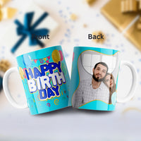 Personalized Ceramic Birthday Mug with Custom Photo