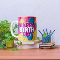 Colorful Birthday Surprise Personalized Ceramic Mug