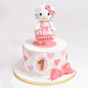Charming Kitty-Themed Birthday Cake with Chocolate Flavor
