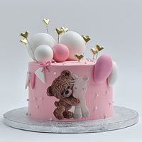 Cuddling Delight Cake - Adorable Pink Chocolate Celebration