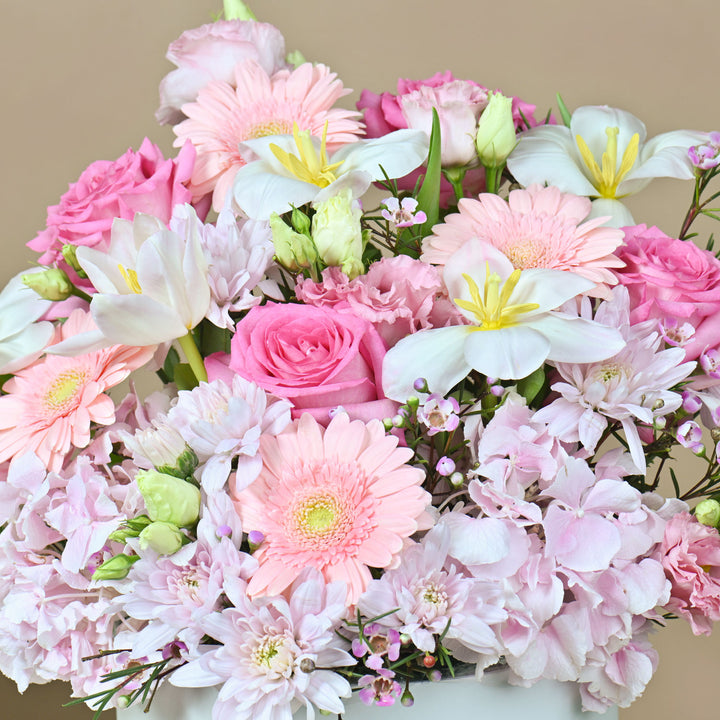 Luxurious Pastel Bloom Box Arrangement