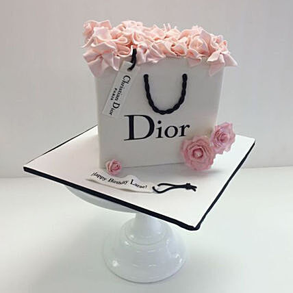 Elegant Dior Designer Cake - Perfect for Celebrations