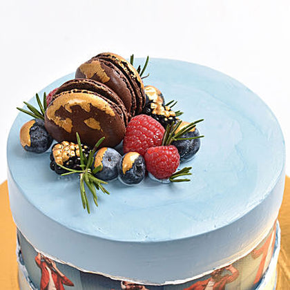 Custom Photo Chocolate Canvas Cake - Perfect for Celebrations