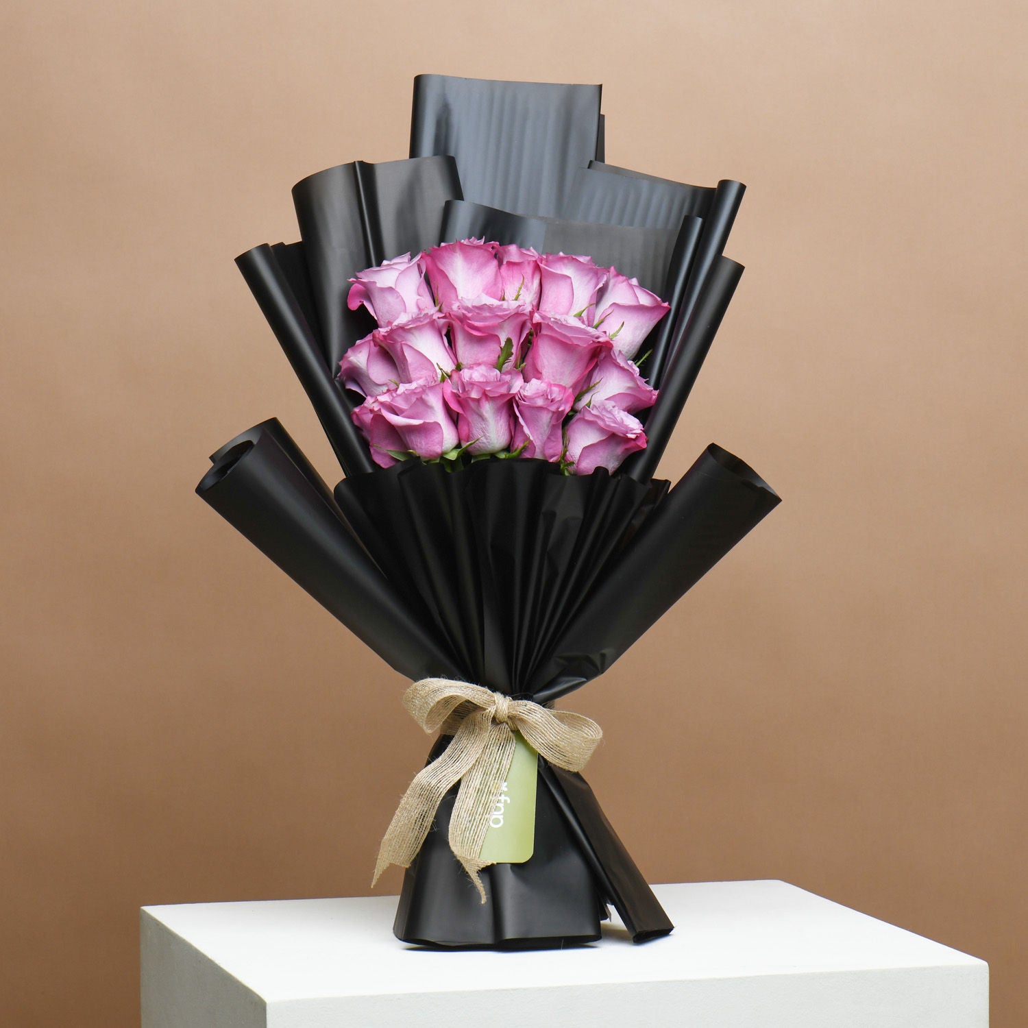 Elegant Plum Roses and Cake Delight