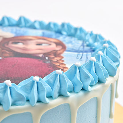 Frozen-Themed Elsa and Anna Chocolate Cake
