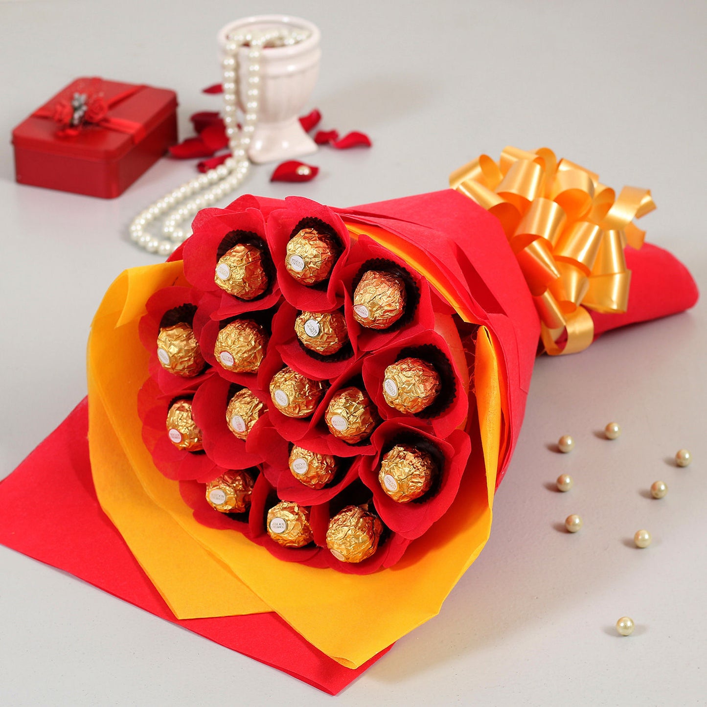Luxurious Ferrero Rocher Chocolate Bouquet - Perfect Gift for Any Occasion