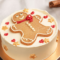 Festive Gingerbread Man Chocolate Holiday Cake
