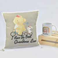 Best Grandma Ever Cushion and Mug Gift Set - Perfect for Grandparents' Day